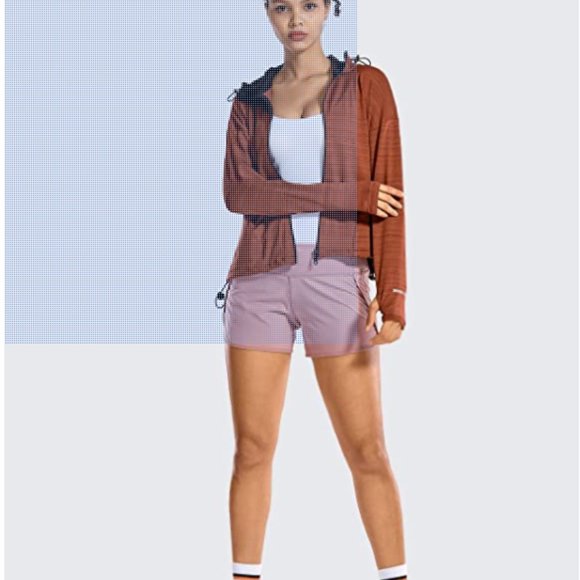 CRZ YOGA Women's Quick-Dry Athletic Running Shorts - Picture 2 of 3